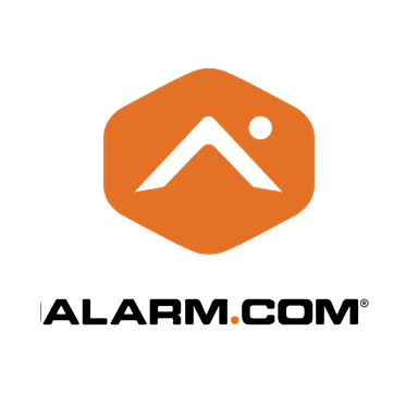 Square format logo of Alarm.com logo