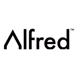 Square format logo of Alfred logo