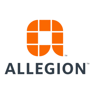 Square format logo of Allegion logo