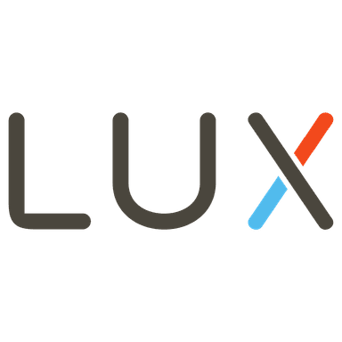 Square format logo of LUX logo