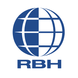 Square format logo of RBH logo