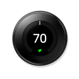 Image of a black thermostat